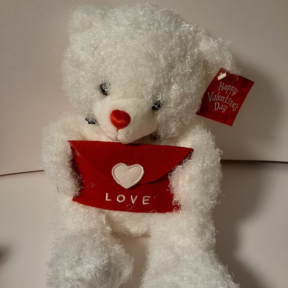 White Valentine's Bear
